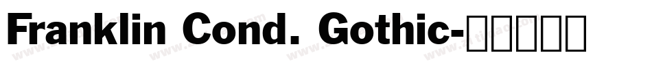Franklin Cond. Gothic字体转换